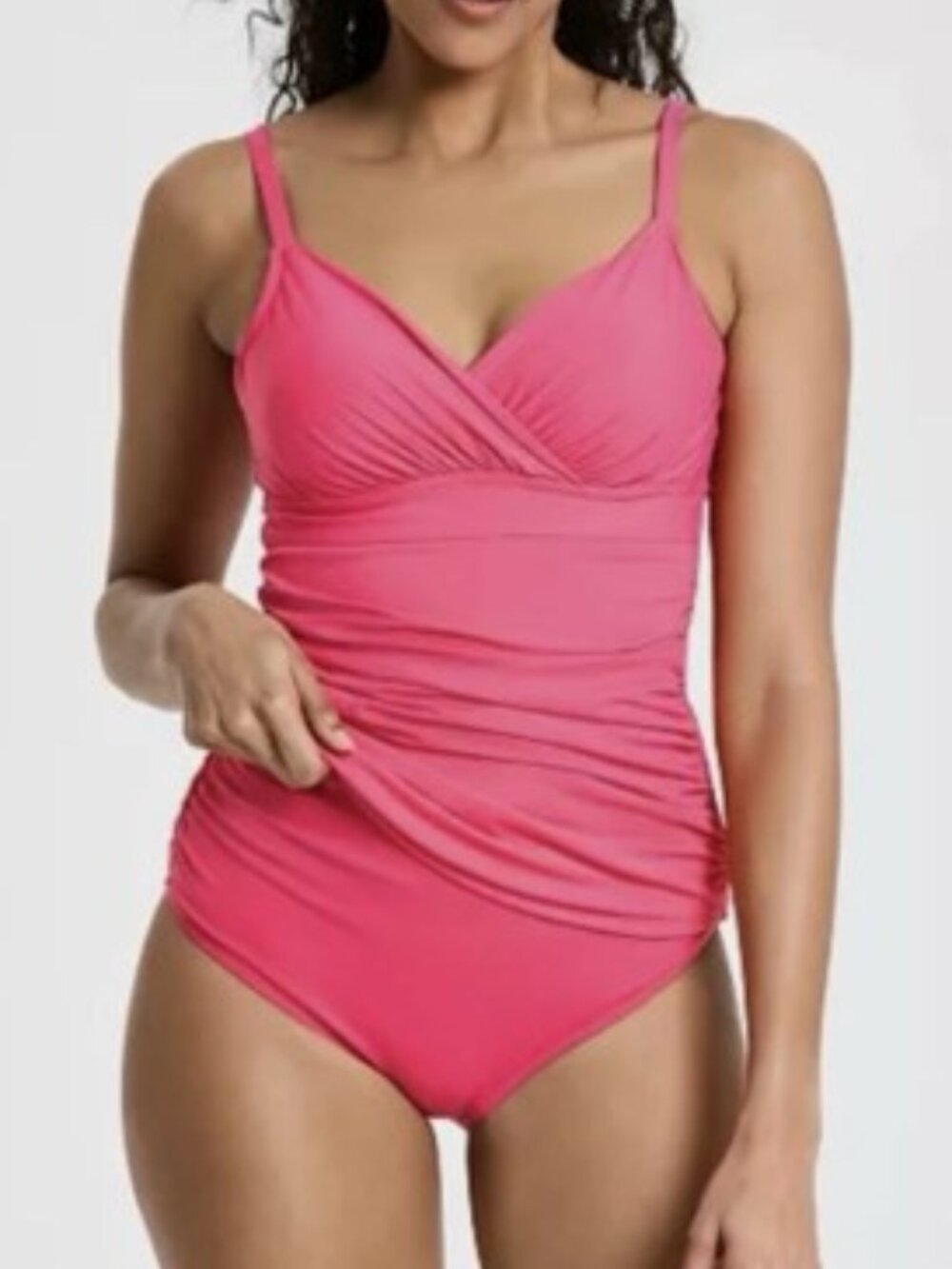 Anne Cole 2-Piece Underwire Pink Tankini 34DD/36D & Convertible XL Bottoms New!
